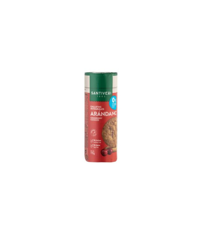 GALLETAS INTEGRALES ARANDANOS 0% azucares 190gr.