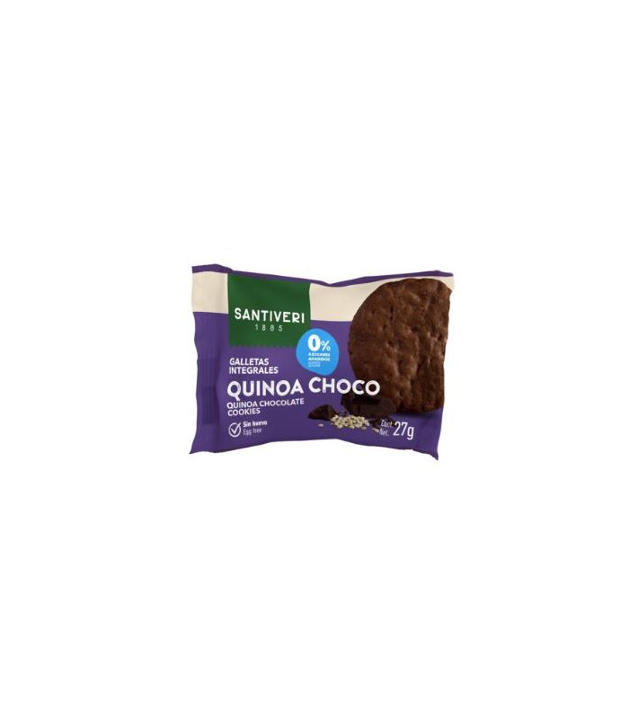 GALLETAS INTEGRALES QUINOA CHOCO 3ud 0% azucar 27g