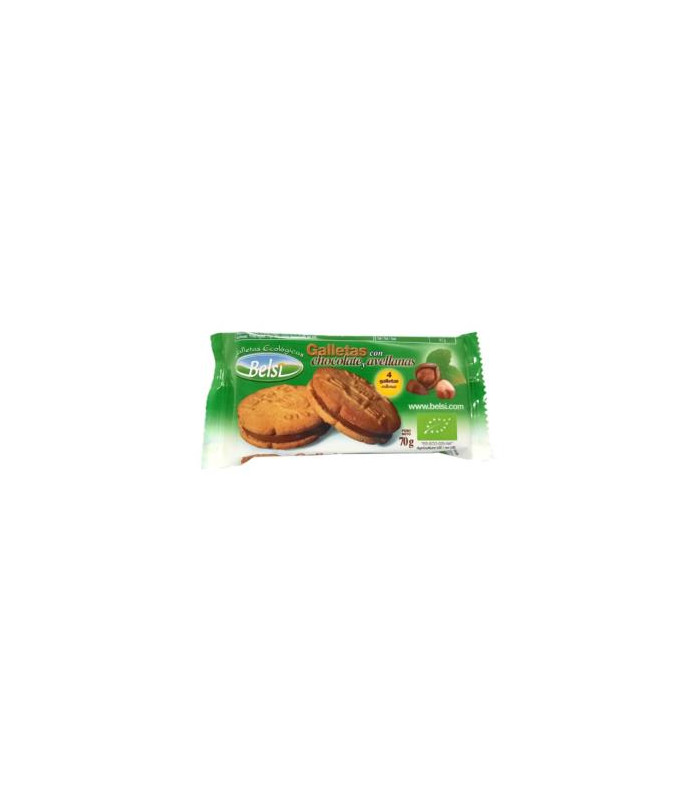 GALLETAS con chocolate y avellana 4uds 70gr. BIO