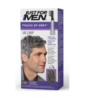 JUST FOR MEN TOUCH OF GREY TONO castaño T35