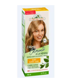 CREMA COLORANTE HENNA rubio 80ml.