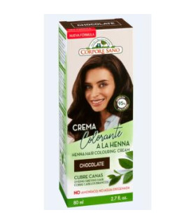 CREMA COLORANTE HENNA chocolate 80ml.