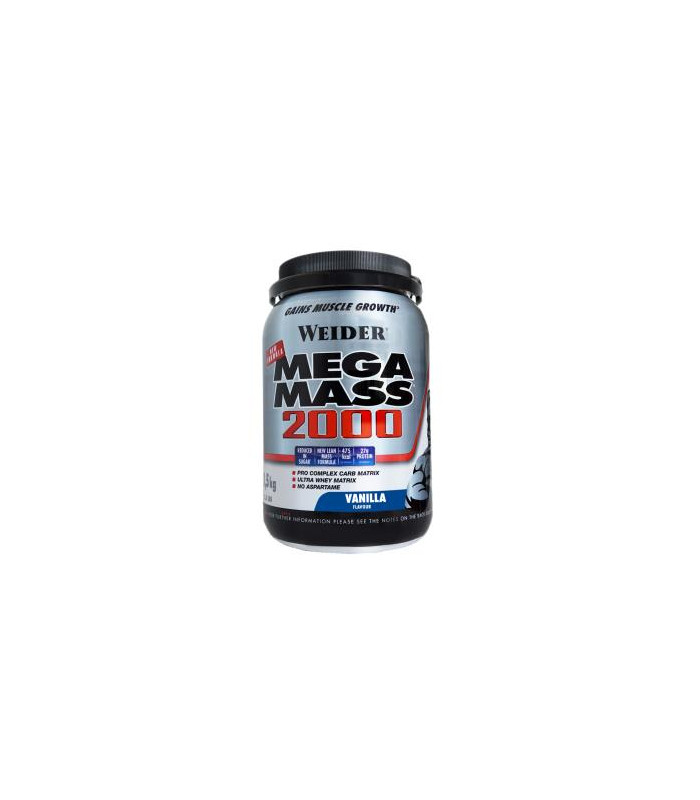 WEIDER MEGA MASS 2000 vainilla 1,5kg.
