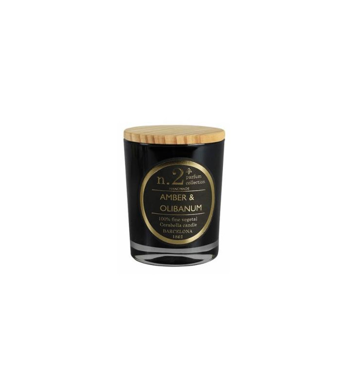 VELA VASO PERF2 amber-olibanum 7,5x9cm 1ud.