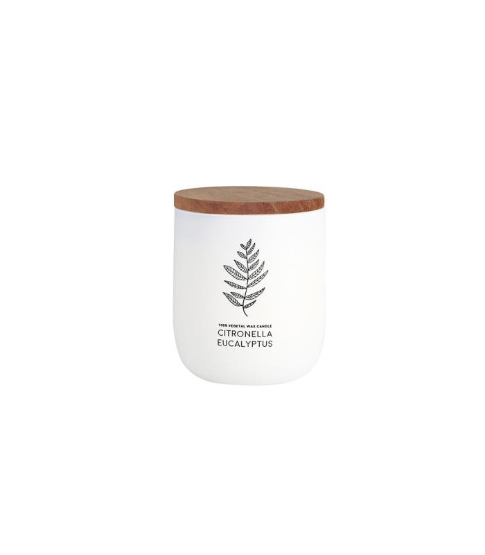 VELA VASO BLANCO CITVASE citronela-eucalipto 7x9cm