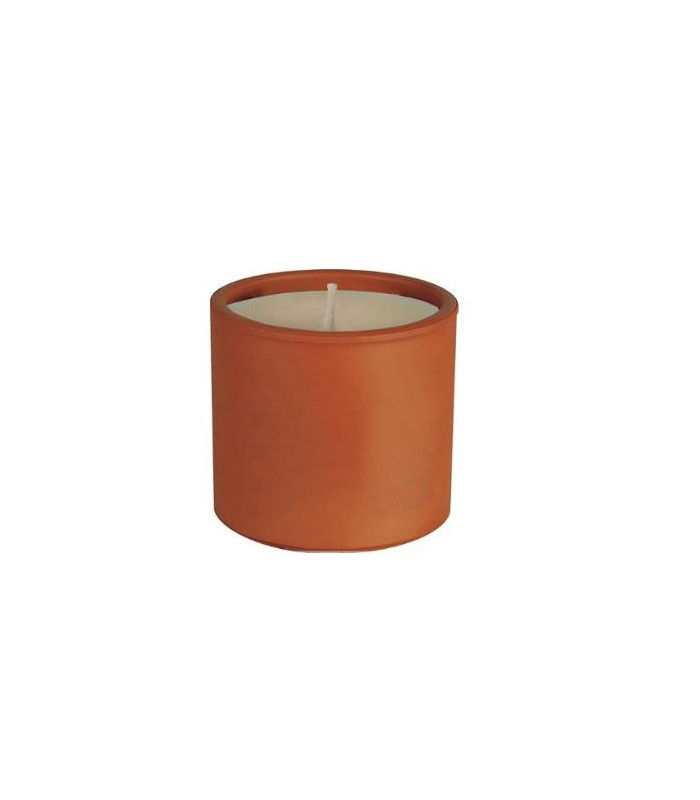 VELA TERRACOTA TEST0 citronela 6x5,5cm.