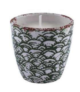 VELA TIESTO ESCAMA VERDE SQUAP58 citronela 11x10cm