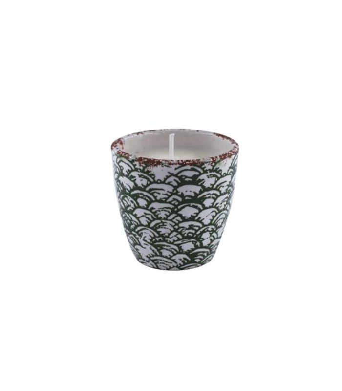 VELA TIESTO ESCAMA VERDE SQUAP58 citronela 11x10cm