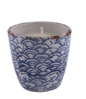 VELA TIESTO ESCAMAS AZUL SQUAP11 citronela 11x10cm