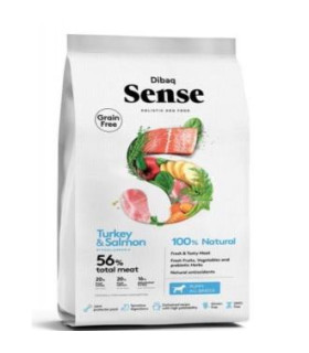 DIBAQ SENSE salmon y pavo perro puppy 2kg. SG