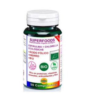 ESPIRULINA + CHLORELLA superalimentos BIO 90comp.