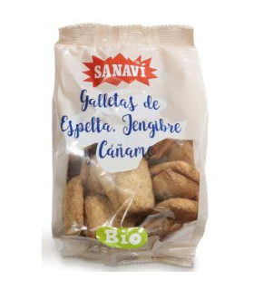 GALLETA DE ESPELTA JENGIBRE Y CAÑAMO 200gr. BIO