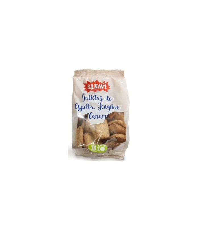 GALLETA DE ESPELTA JENGIBRE Y CAÑAMO 200gr. BIO
