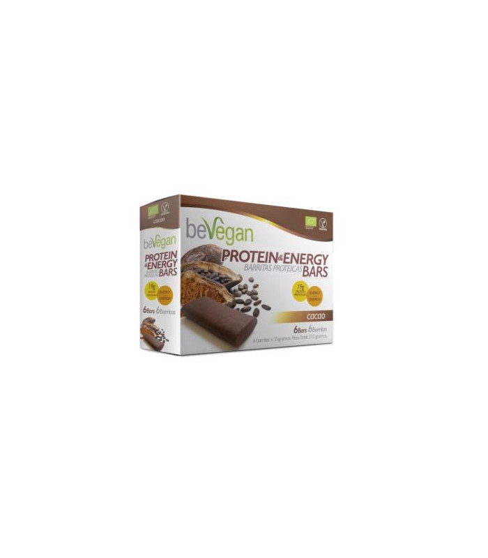 BARRITAS PROTEICAS-ENERGY cacao 6uds. BIO SG VEGAN