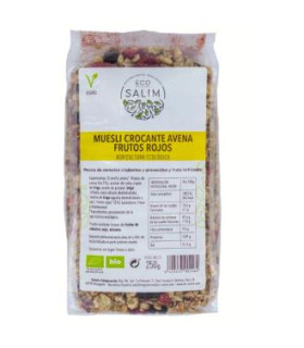 BIO MUESLI CROCANTE DE AVENA Y FRUTOS ROJOS 250gr