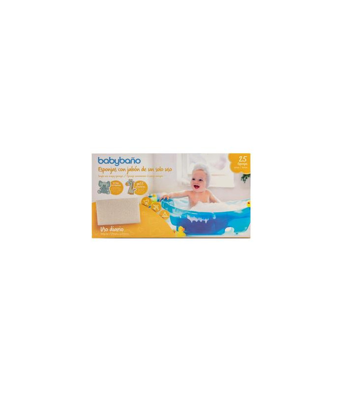 BABYBAÑO ESPONJA C/ JABON un solo uso 25un