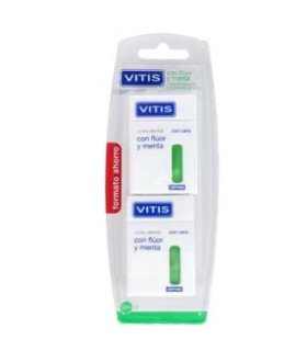 PACK VITIS CINTA DENTAL fluor/menta 2x50metros