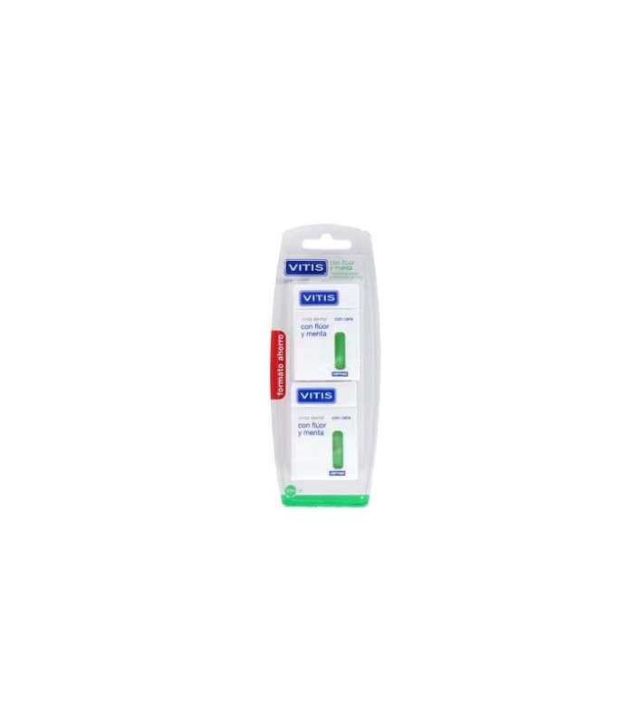 PACK VITIS CINTA DENTAL fluor/menta 2x50metros