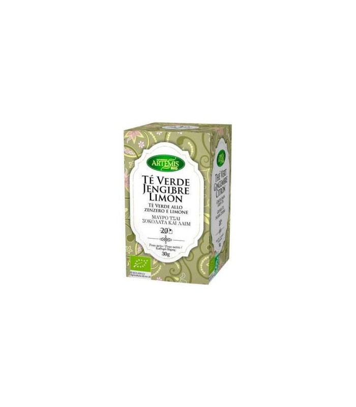 TE VERDE JENGIBRE con limon  20bolsitas. BIO