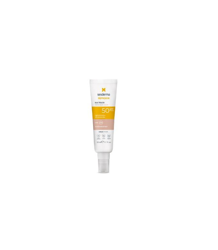 REPASKIN fotoprotector SPF50 tacto seda color 50ml