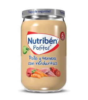 NUTRIBEN POTITO POLLO TERNERA VERDURITAS 235gr +6m