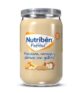 NUTRIBEN POTITO MANZ-NARANJA-PLATANO-GALLETA 235gr