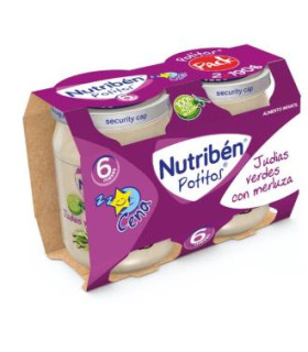 NUTRIBEN POTITO CENA JUDIA VERDE MERLUZA 2X190gr.