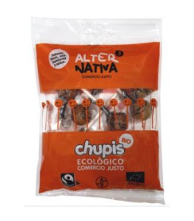 CHUPIS CARAMELOS CON PALO 8uds BIO