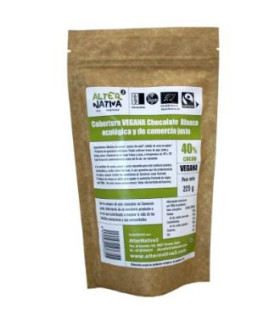 COBERTURA CHOCOLATE BLANCO 40%  225 gr BIO VEGAN