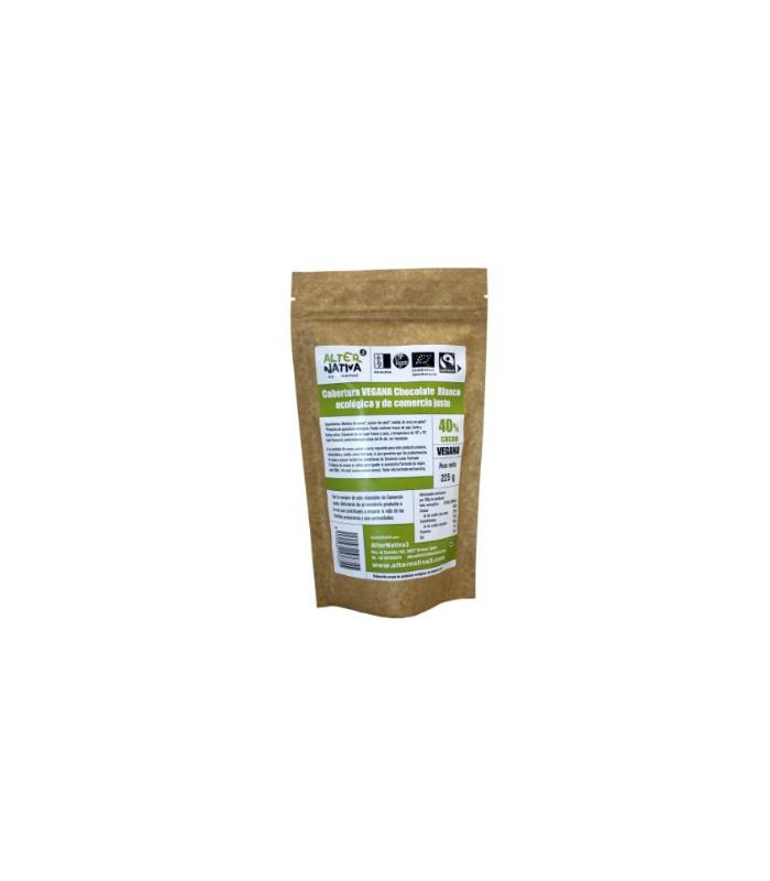 COBERTURA CHOCOLATE BLANCO 40%  225 gr BIO VEGAN