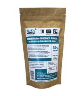 COBERTURA CHOCOLATE BLANCO 40% CACAO 225 gr BIO