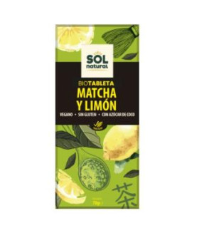 CHOCOLATE DE TE MATCHA Y LIMON tableta 70gr. BIO