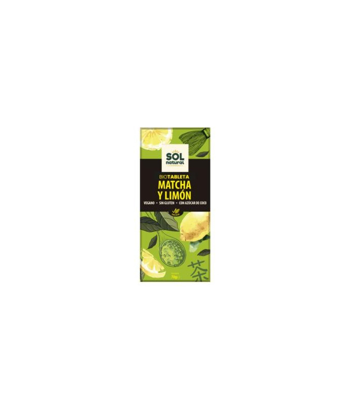 CHOCOLATE DE TE MATCHA Y LIMON tableta 70gr. BIO