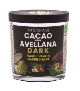 CREMA DE CACAO DARK con avellanas 200gr. BIO