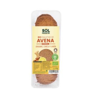 GALLETAS DE AVENA JENGIBRE CANELA LIMON 175gr. BIO