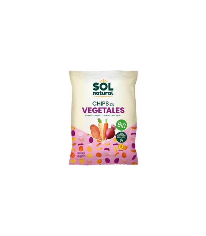 CHIPS DE VEGETALES con aceite de oliva 80gr. BIO