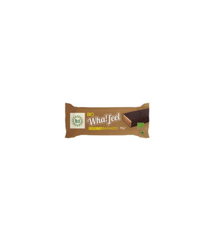 WHA FEEL SNACK BAÑADO DE ESPELTA Y CACAO 16uds BIO