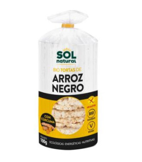 TORTAS DE ARROZ NEGRO Y CURCUMA 100gr.