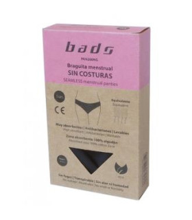 BRAGUITA MENSTRUAL negra sin costura talla 2XL.