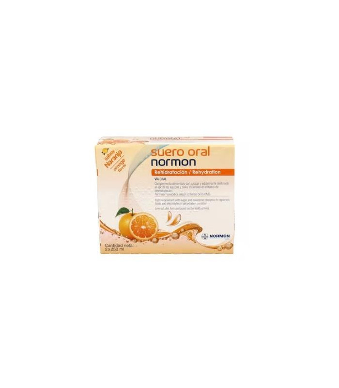 SUERO ORAL NORMON naranja pack 2 bricks x 250ml