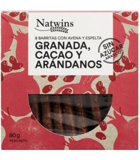 BARRITAS DE GRANADA CACAO Y ARANDANOS 80gr.