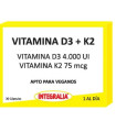 VITAMINA D3+K2 30cap. VEGAN