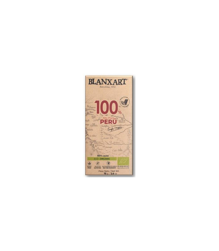 CHOCOLATE NEGRO 100% PERU 75 gr ECO