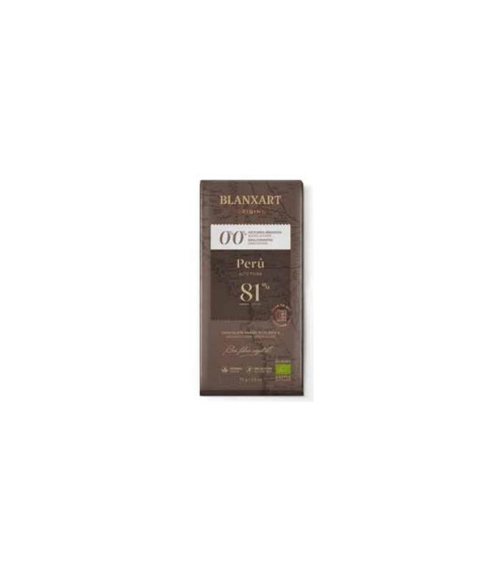 CHOCOLATE PERU 81% s/azucar s/edulcorante 75 gr ECO
