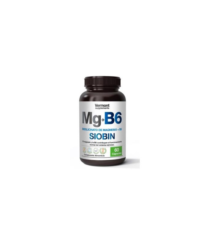 MG+B6 SIOBIN Bisglicinato de Magnesio+B6 60cap.