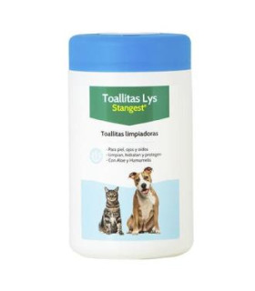 TOALLITAS LYS piel ojos oidos perros y gatos 120ud