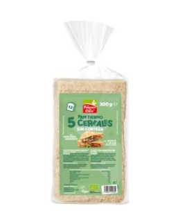 PAN DE MOLDE 5 CEREALES sin corteza 300gr. BIO