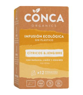 CITRICOS Y JENGIBRE infusion 12piramides. ECO