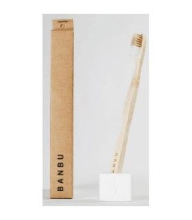 BANBU cepillo dental adulto suave blanco.