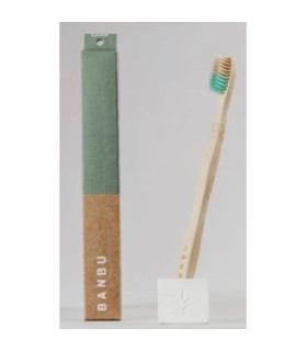 BANBU cepillo dental adulto suave verde.